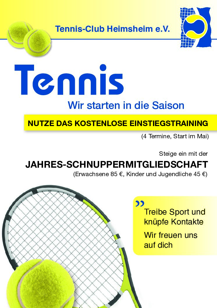 Tennis – Sport – Geselligkeit